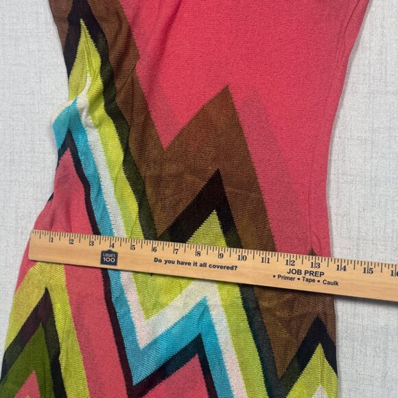 Sport Missoni Sleeveless Chevron Knit Dress Pink Multicolor Midi Size XS - Picture 14 of 16